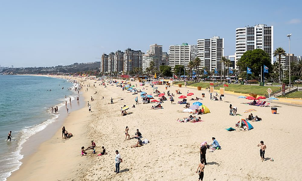 Playa El Sol, Viña del Mar - Playas de Chile 2024